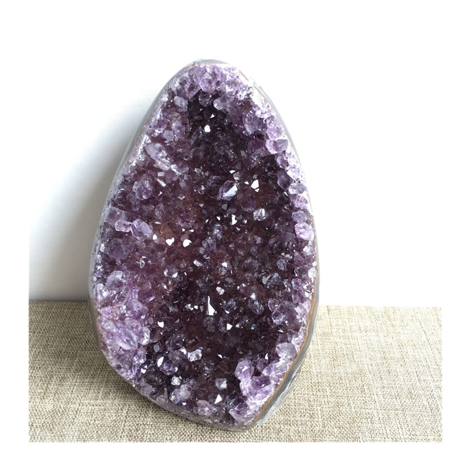 Amethyst Rohstein Natürliche Amethyst Edelstein Meditation Heilung Kristall Cluster Probe Dekoration Uruguay (Size : 400-500g)