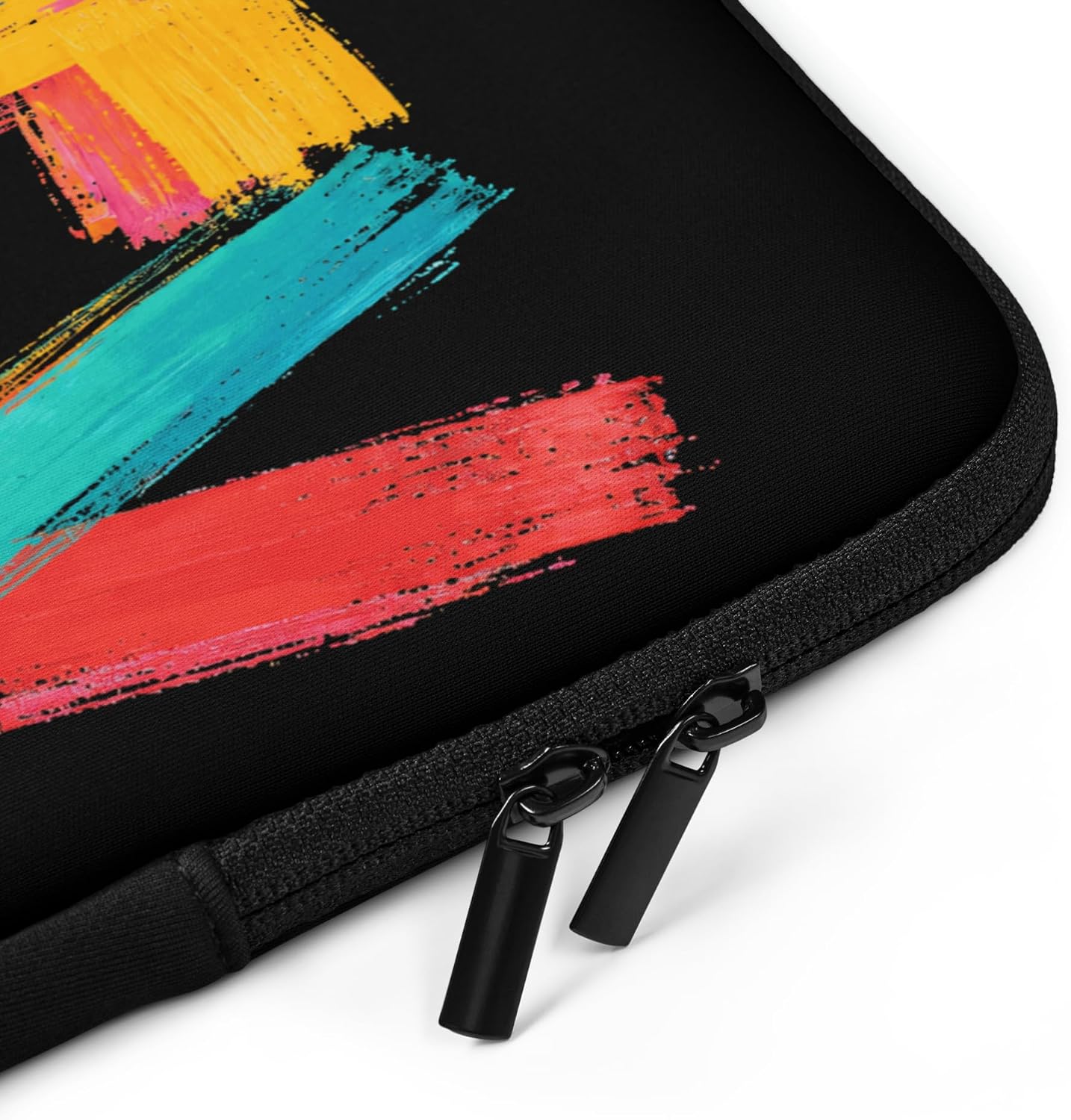 Hadley First Name Colorful Brushstroke Letters Graphic Laptop Sleeve image 3
