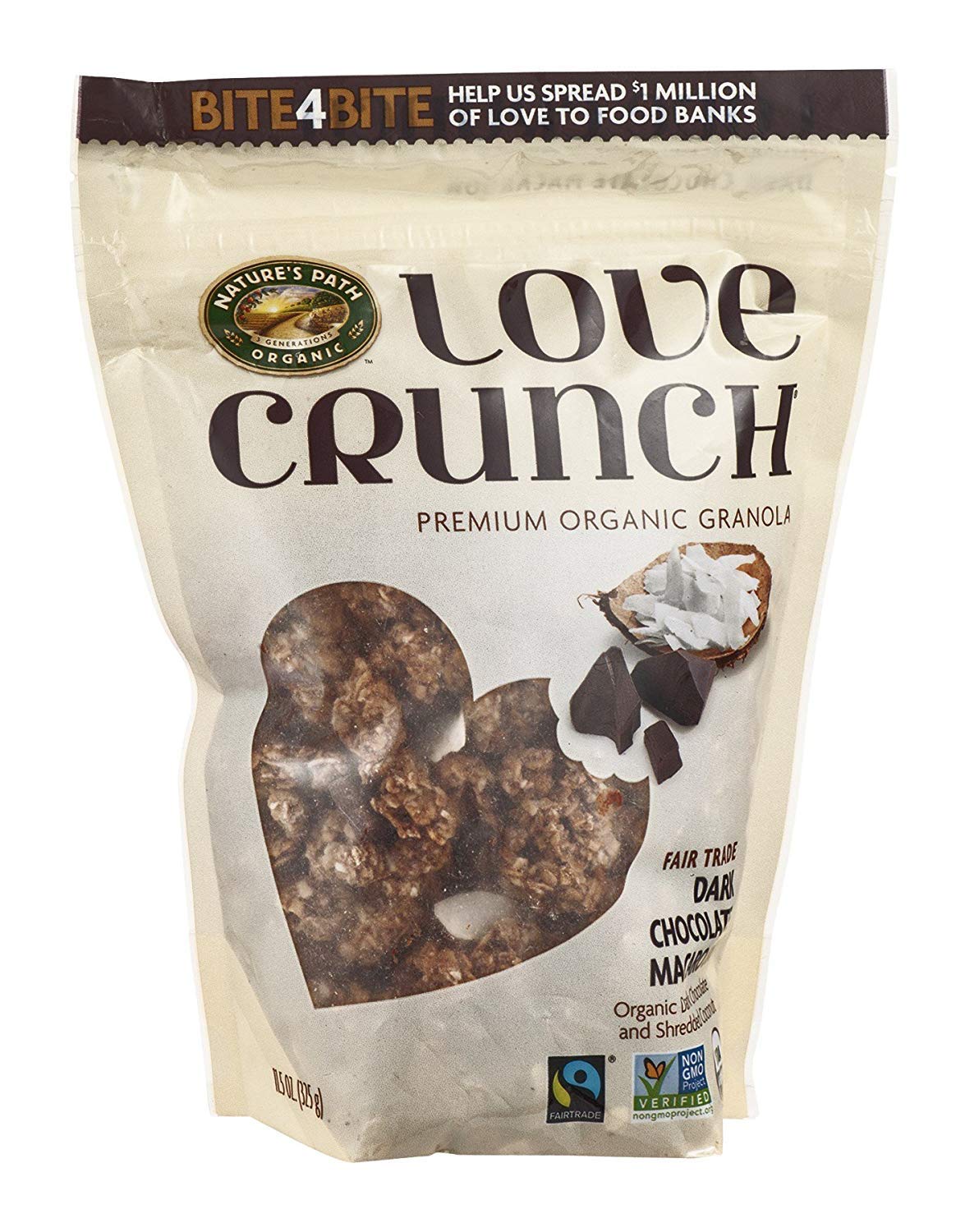 Nature's Path Love Crunch Premium Organic Granola Dark Chocolate Macaroon 11.5 Oz
