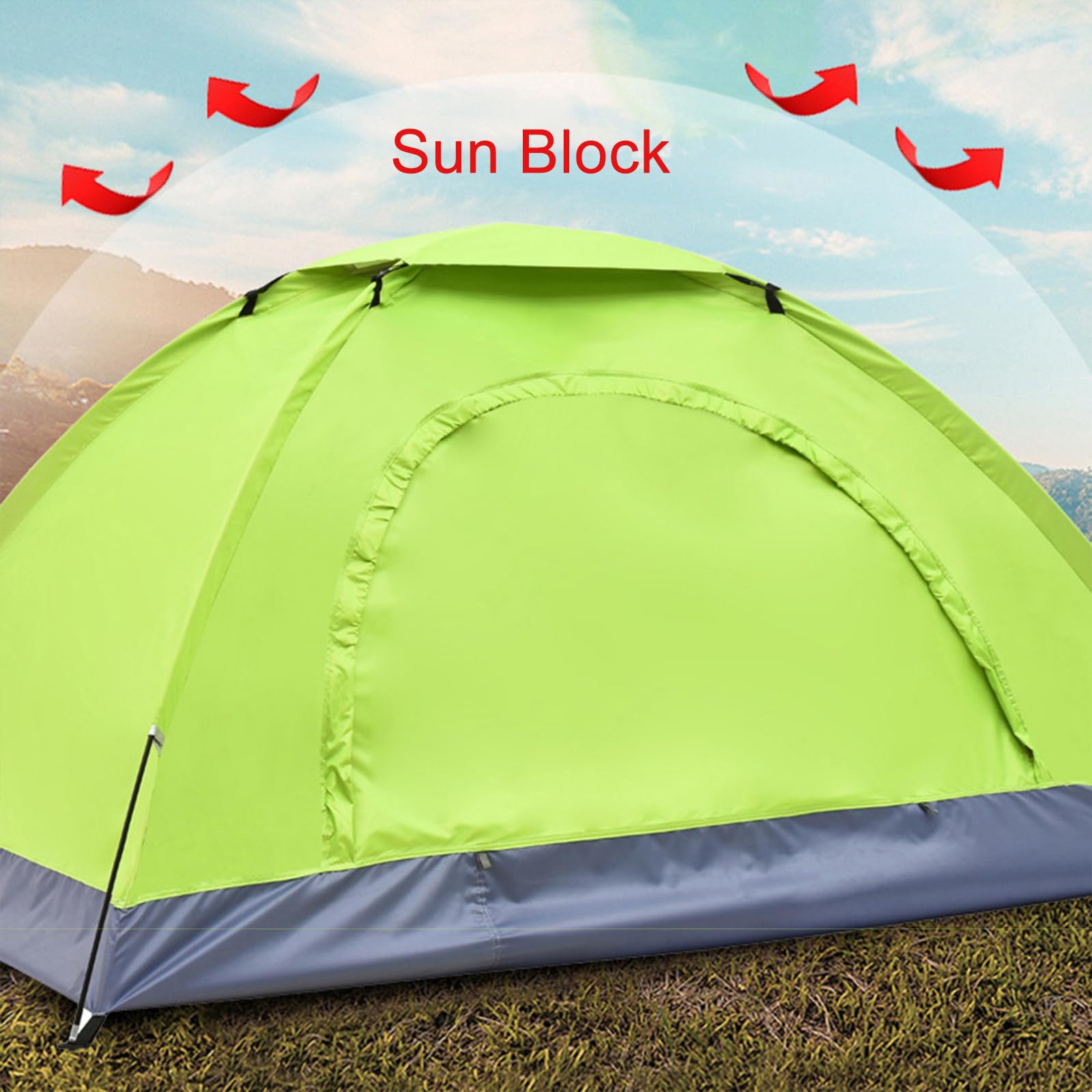 Tente de camping, tente dôme ultralégère avec abris et sac de transport étanche à double porte pour randonnée, et sorties