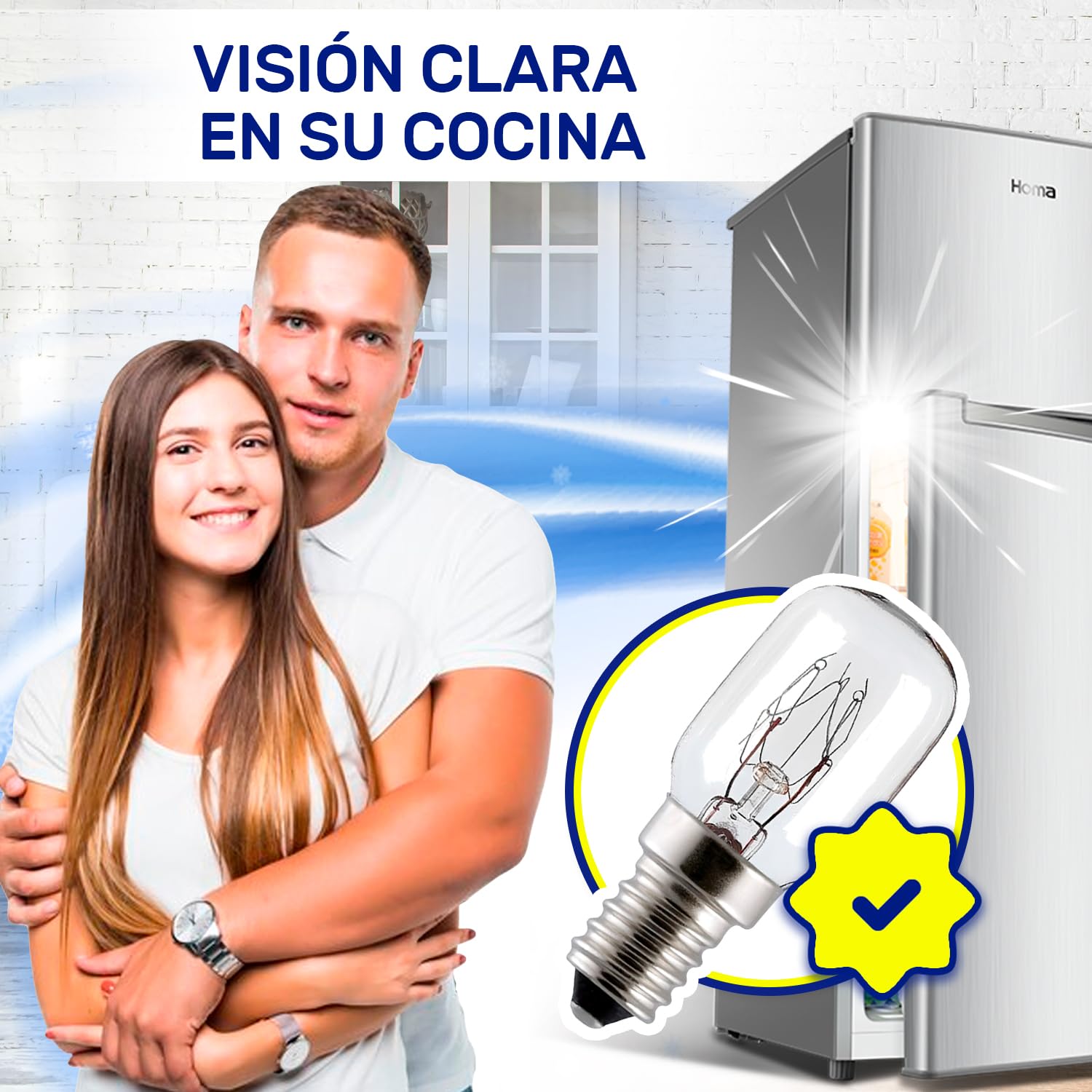 MONTERAL Bombilla E14 para Frigorifico 230V 15W con Código Original 481213418098 para Whirlpool 00602674 602674 para Bosch — view 6