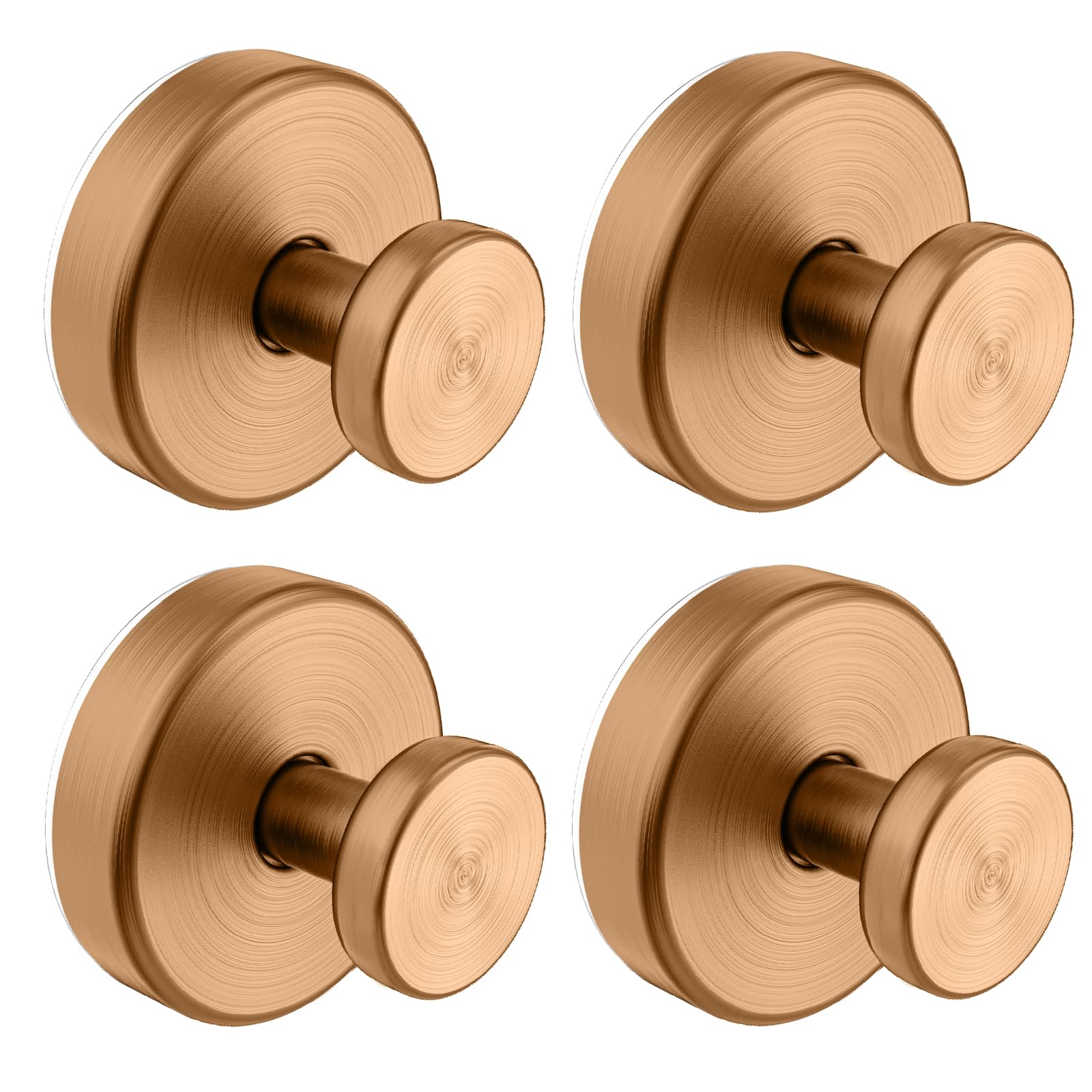 Bntuk Suction Cup Hooks for Shower, Removable Towel Hooks for Bathroom Window Glass Door Wall, Bath Robe Looafh Wreath Hook for Hanging - 4 Pack, Champagne Bronze