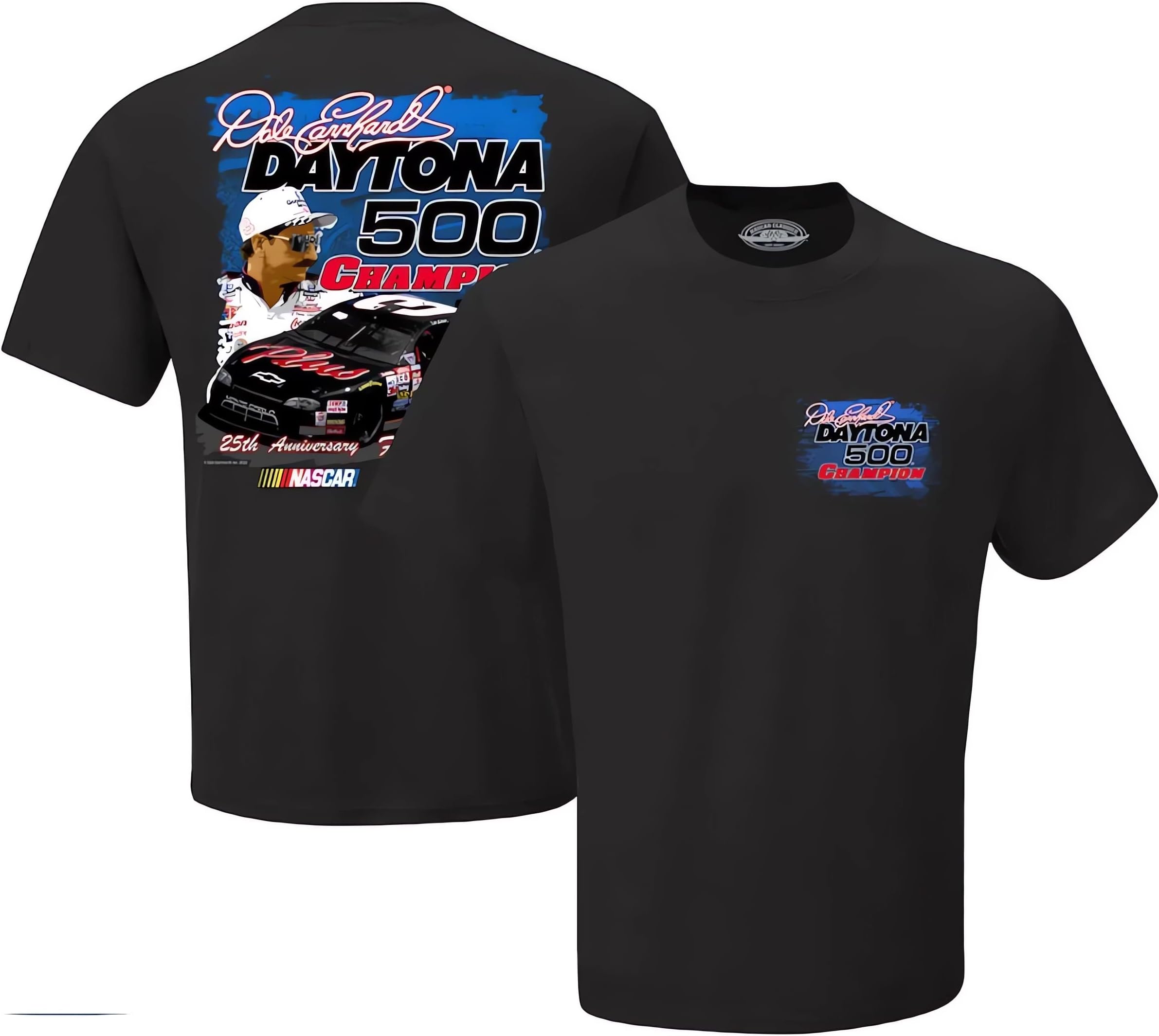 Dale Earnhardt 25th Anniversary Daytona 500 Race Win Commemorative Adult T-Shirt