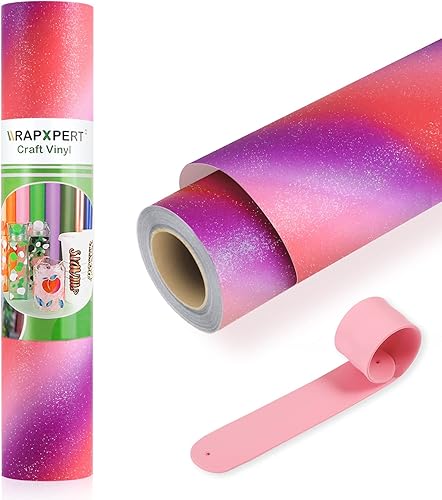 WRAPXPERT Vinilo adhesivo permanente rosa brillante de 12 x 6 pies rollo de vinilo adhesivo para manualidades de cambio de color