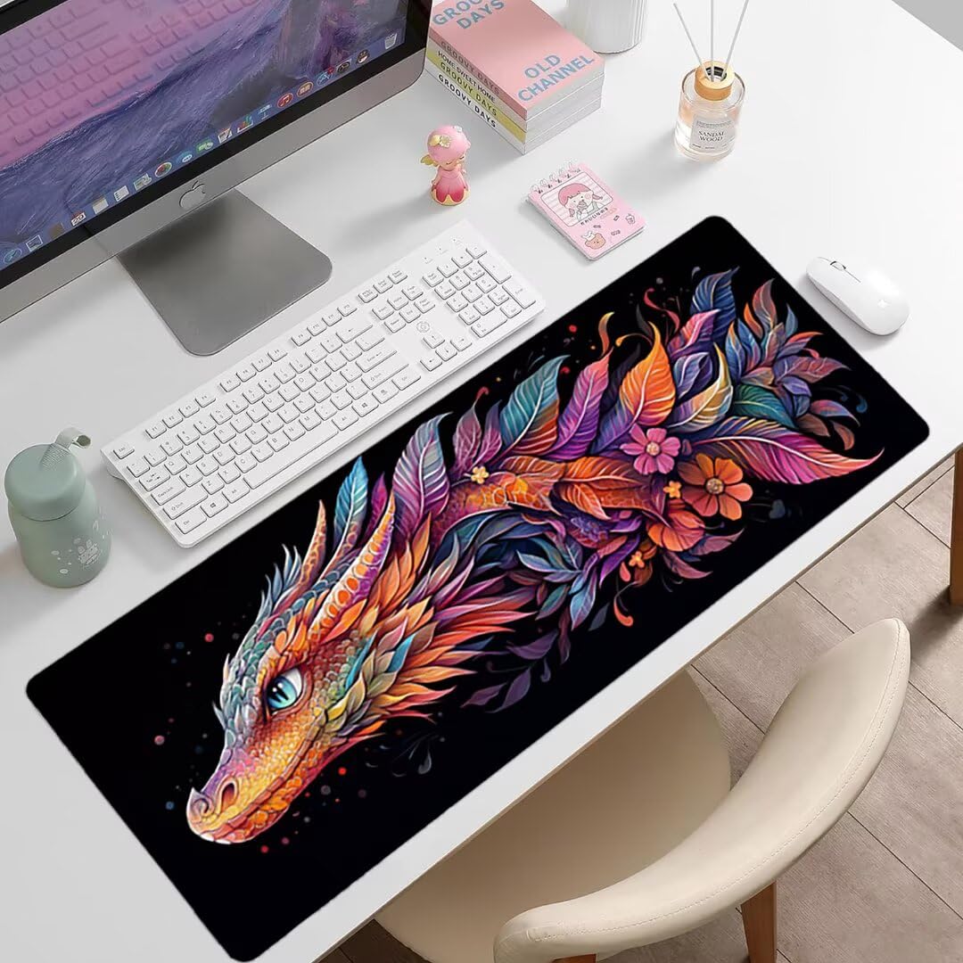 Duża podkładka pod mysz do gier, 1400 x 600 x 3 mm, bardzo duża podkładka pod mysz na biurko z przeszytą krawędzią, antypoślizgowa, wodoodporna podkładka pod mysz, czarna, długa podkładka pod mysz dla