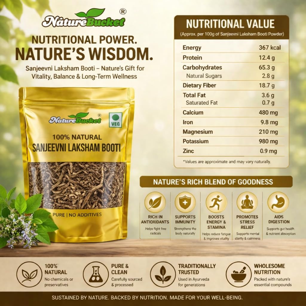 Nature Bucket Sanjeevni Laksham Booti – 100% Natural Dried Herb (Raw Form) 2