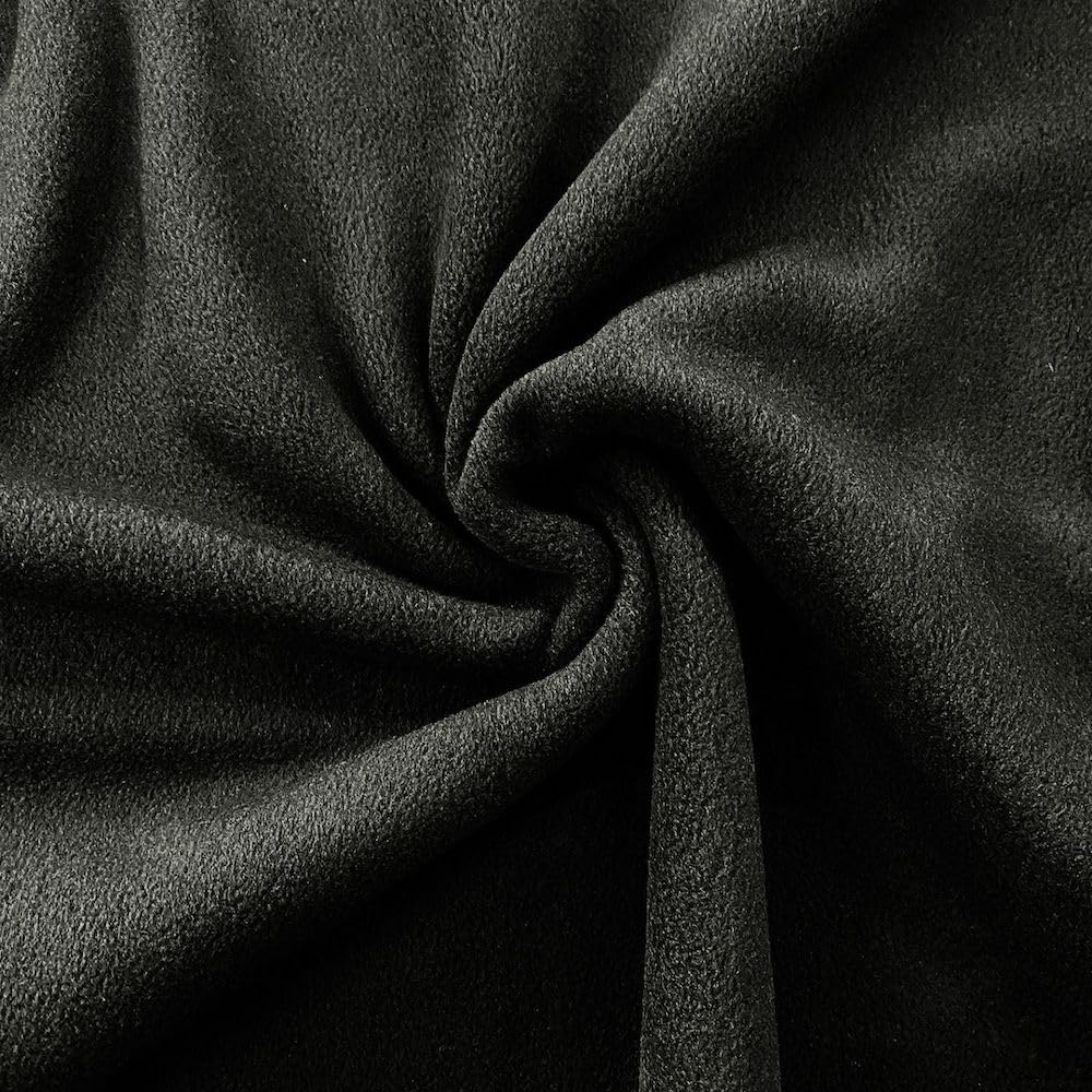 Antipil Plain Fleece 60" Wide 150cm - (Per Metre) (Black)