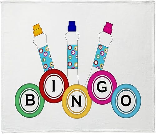CafePress Bingo with Markers Throw Blanket Super Soft Fleece Plush Throw Blanket, 60"x50"