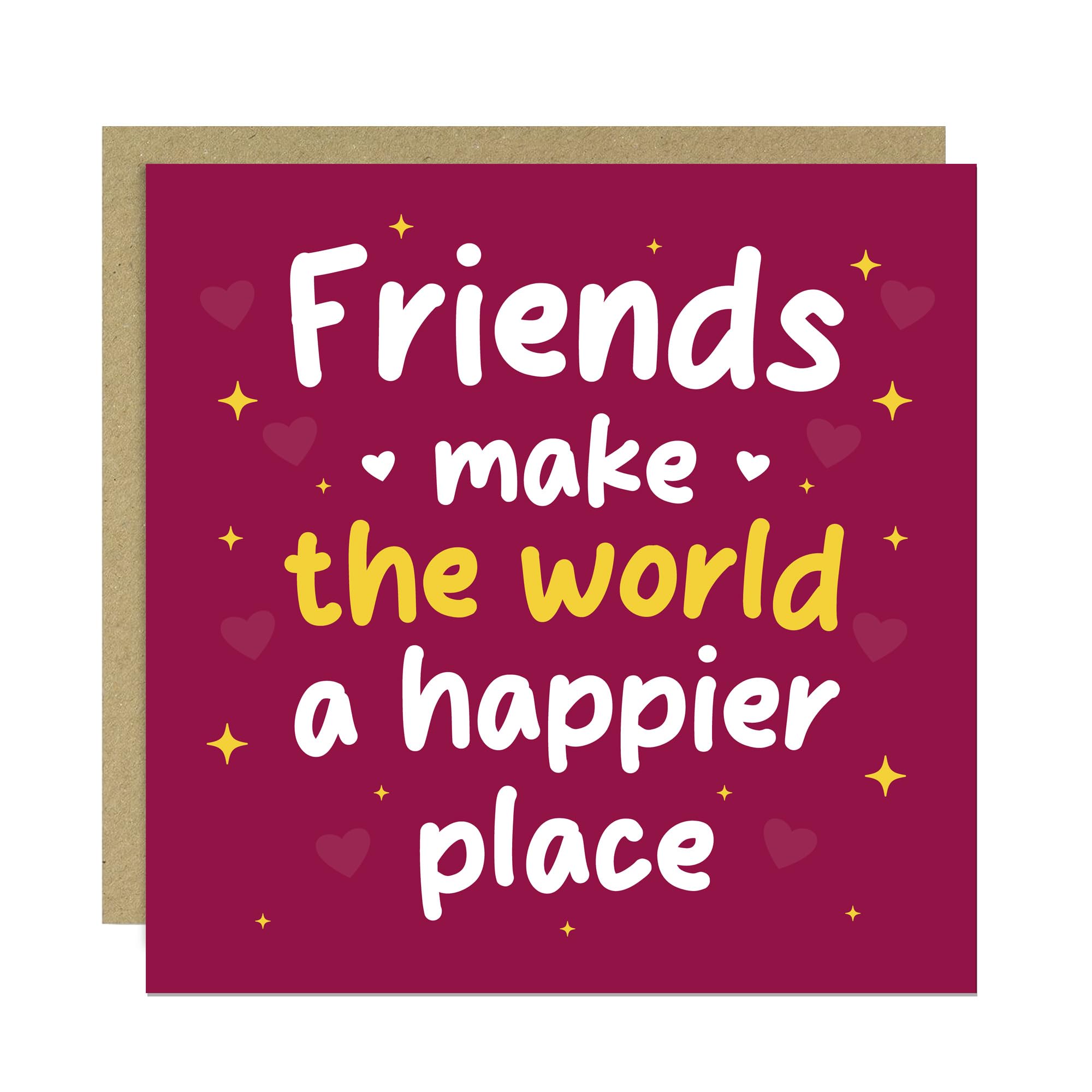 RED OCEAN Card For Friend Best Friend, With Kraft Envelope, Birthday, Card For Him, Her, Men, Women, Thank You Card, Friendship Cards, Special Card For Friend