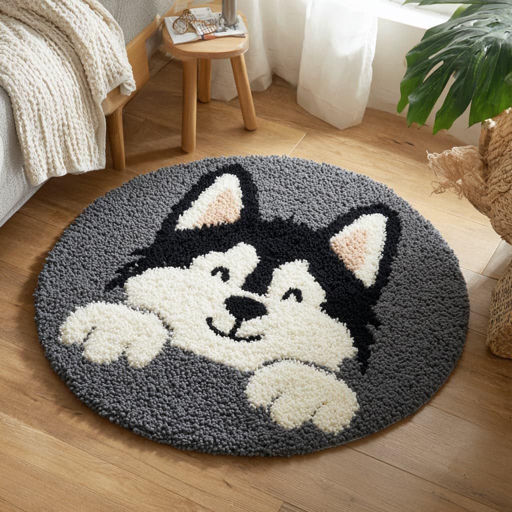 AMBATTERY Rug Making Kit for Adults,Latch Hook Rug Kit,Animal Dog