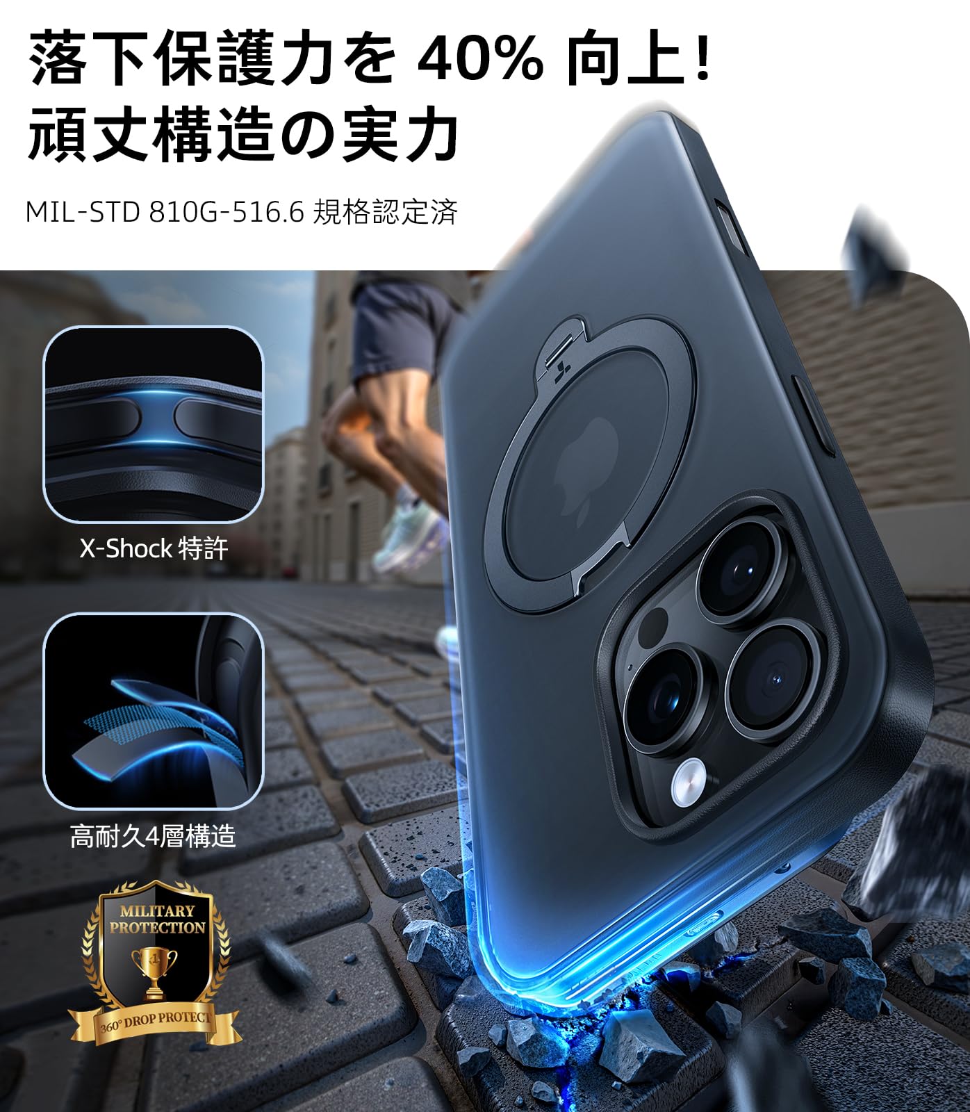 Amazon.co.jp: 【米軍規格・360°回転吸着多機能一体 】TORRAS iPhone