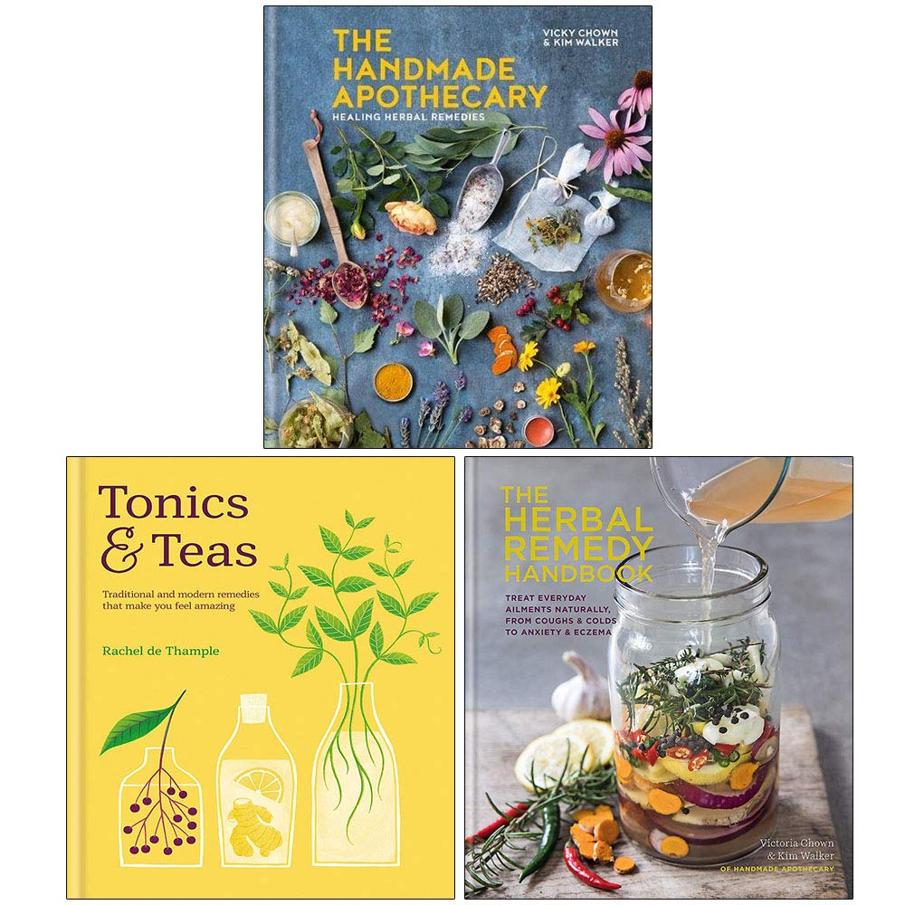 Kyle Books The Handmade Apothecary, Tonics & Teas, The Herbal Remedy Handbook 3 Collection Set