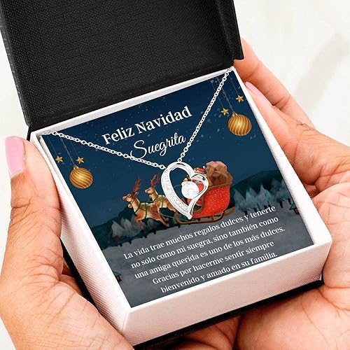 Miniatura 3 de Joyería para tarjetas de mensaje, regalos personalizados, regalo de Navidad de Suegra Regalo de suegra española Bonito collar de Suegra Tarjeta