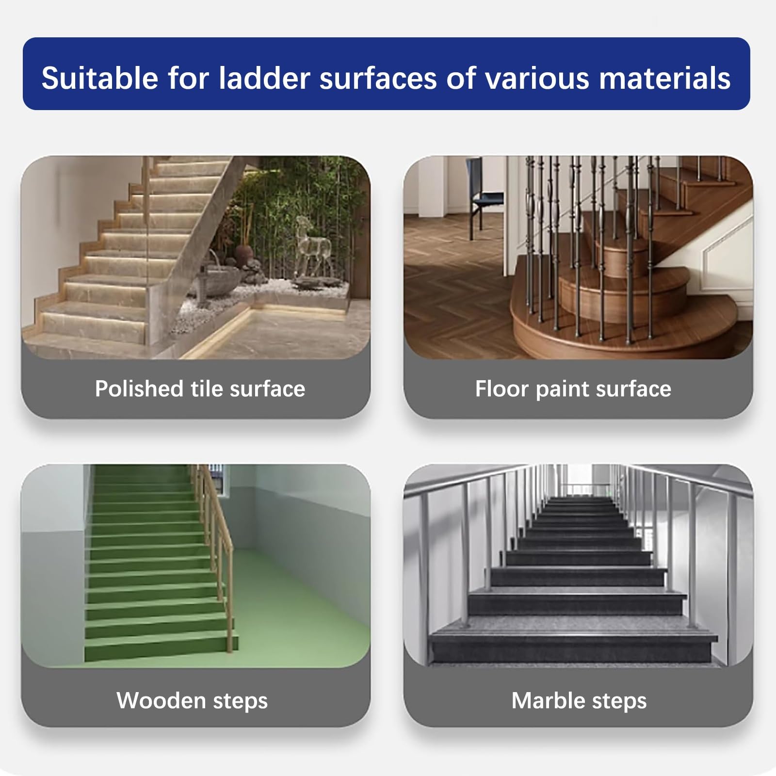 Borde De Escalera De Goma De PVC, Tira De Vinilo Autoadhesiva Antideslizante Para Escalera, Perfil De Borde De Escalera, Para Peldaños De Interior Y Exterior, Esquina De Gomma Para Cantos(Width 7cm Gr