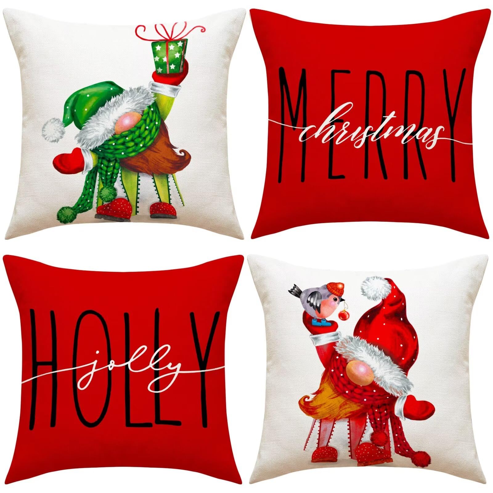 Housse de coussin Noël 50x50 cm pour un salon chaleureux