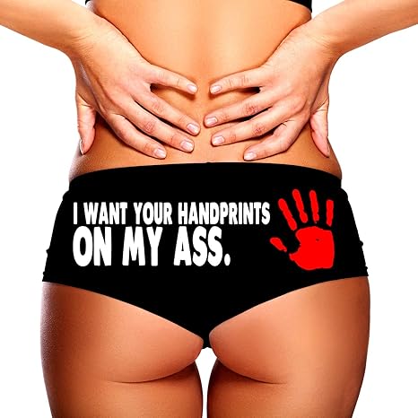 Red handprint on ass