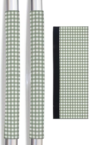 Juego de 2 fundas para manijas de puerta de refrigerador verde salvia para lavavajillas, microondas, horno, nevera, estufa, electrodomésticos,