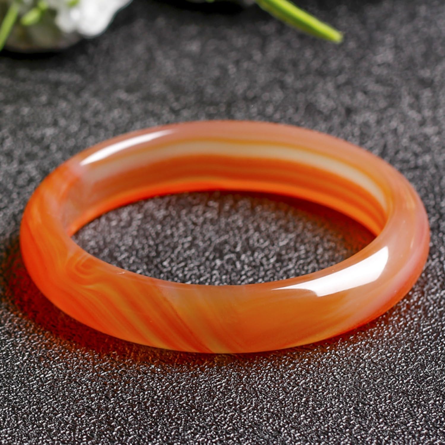 Bracciale di Gemma di gemella Rossa per Le Donne Bangle, Naturale e Delicato, Ottimo per Un Regalo di Mamma