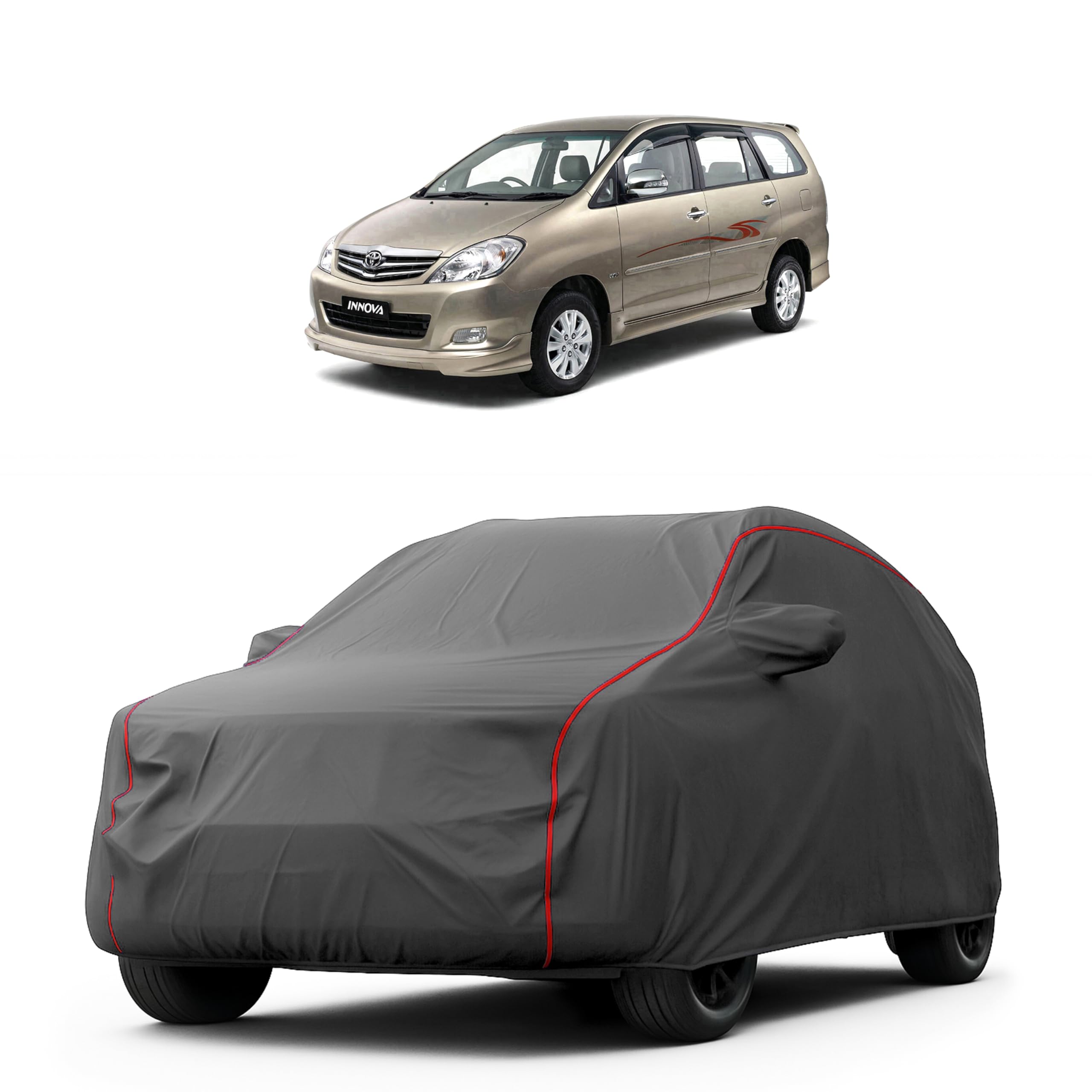 MADAFIYA Heavy-Duty Car Cover for Compatible with Toyota Innova (2005 to 2025 All Models) Deluxe Car Protection Cover – Waterproof & UV-Resistant All-Season Exterior Protection
