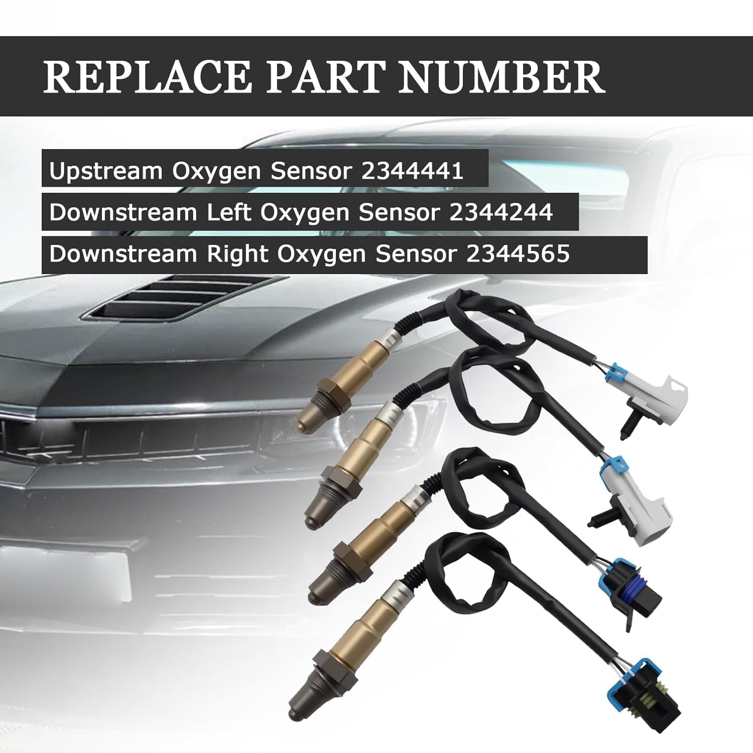 234-4441 234-4565 234-4244 4Pcs Oxygen O2 Sensor Compatible with Camaro 2010 2011 Auto Trans 3.6L V6, Camaro 2012 3.6L V6; Fit for CTS 2010 2011 Auto Trans 3.0L V6, CTS 2012 2013 2014 3.0L/3.6L V6