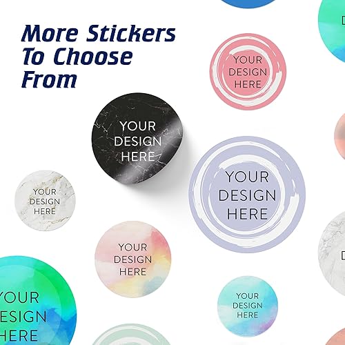 Vista 799 de DayStar Custom Signs & Design - 100 adhesivos de vinilo personalizables, con texto, imagen, diseño y logotipo; adhesivos para logotipo de embalaje