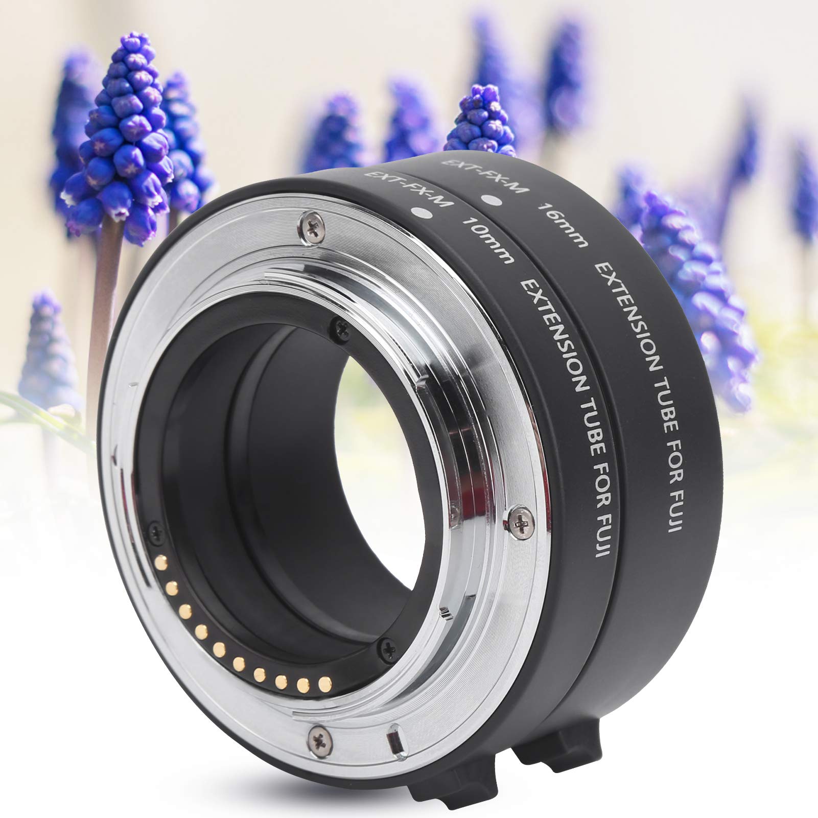 Adattatore tubo di prolunga ravvicinato macro autofocus da 10 mm 16 mm per fotocamera Fuji X Mount, set di tubi di prolunga macro Fuji X Mount, contatti elettronici placcati in