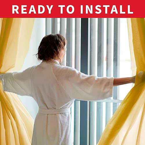 Miniatura 6 de Sapphire Home Cortina transparente para ventana, 2 paneles de cortinas para ventana con bolsillo para barra, cortinas transparentes de gasa de 84