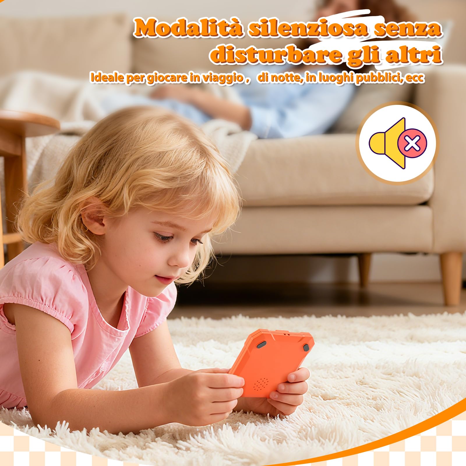 BlueSwan Gioco Tris Elettronico 6 in 1, Console Portatile Ricaricabile con Modalità Silenziosa, Giochi Bambini Viaggio Educativi per Sviluppare Logica e Memoria, per Bambini e Adulti 3+