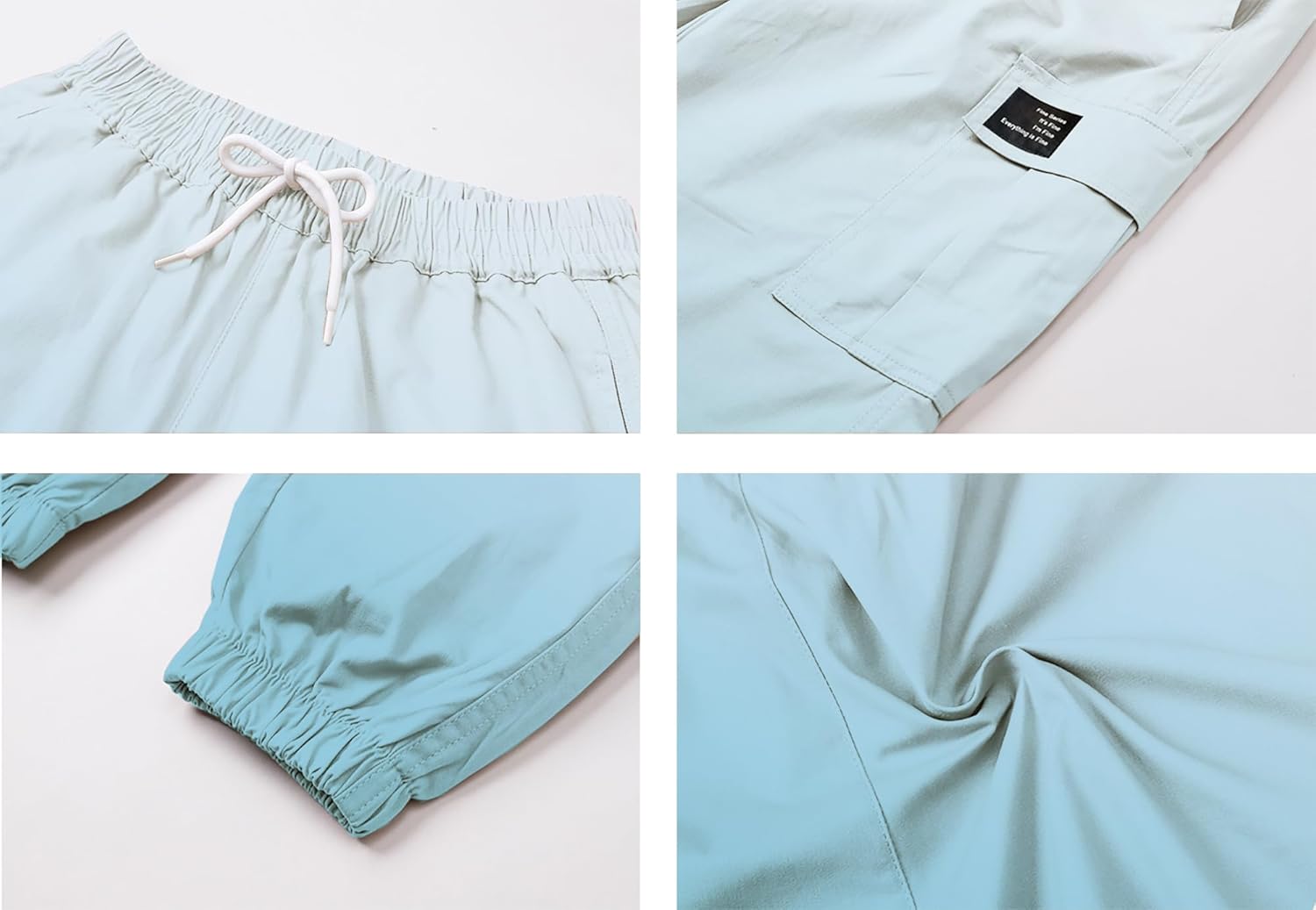 Betusline Girls 2 Piece Outfit Set, Short Sleeve Crop Top & Cargo Jogger Pants Trendy Casual Clothes, Girl Clothes Set,4T-14Y - Image 6