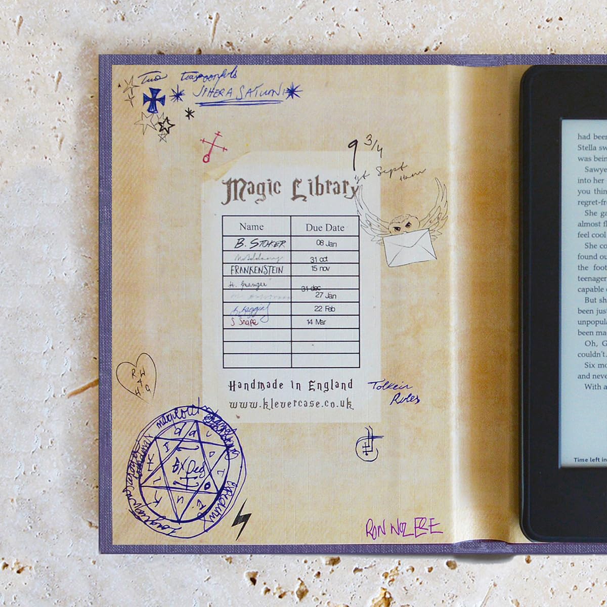 KleverCase Universal Book Cover for eReader Devices with 6 to 7 Inch Screen Works with Kobo, Nook, Kindle, Sony, Storytel e-Reading Devices and More.(Potion Making)