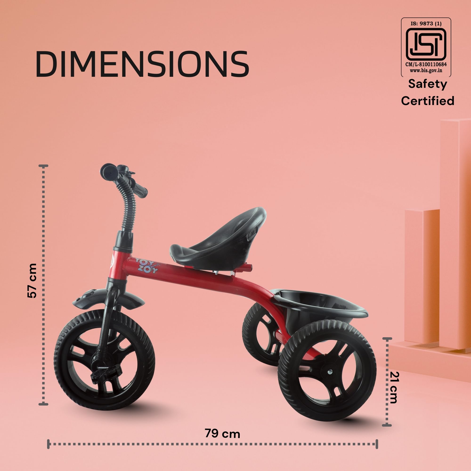 Toyzoy Retro Racer Lite Kids|Baby Trike|Tricycle with Storage