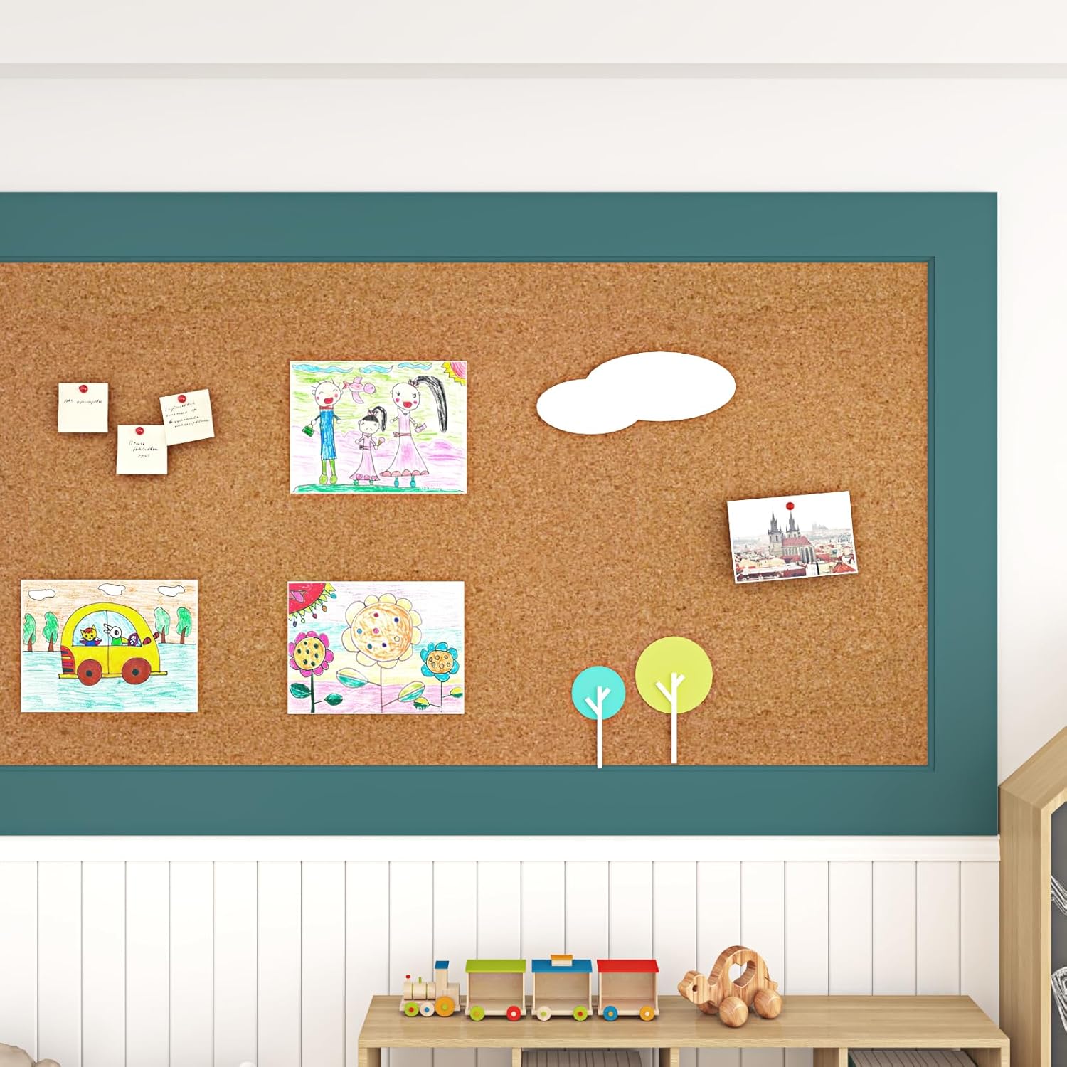 WESTICK Teal Mirror Frame Border Peel and Stick Thick Matte Teal Blue Wallpaper Border for Bulletin Boards Waterproof Bathroom Wallpaper Borders Removable Mirror Tape for Bedroom Classroom 3.9"x160"