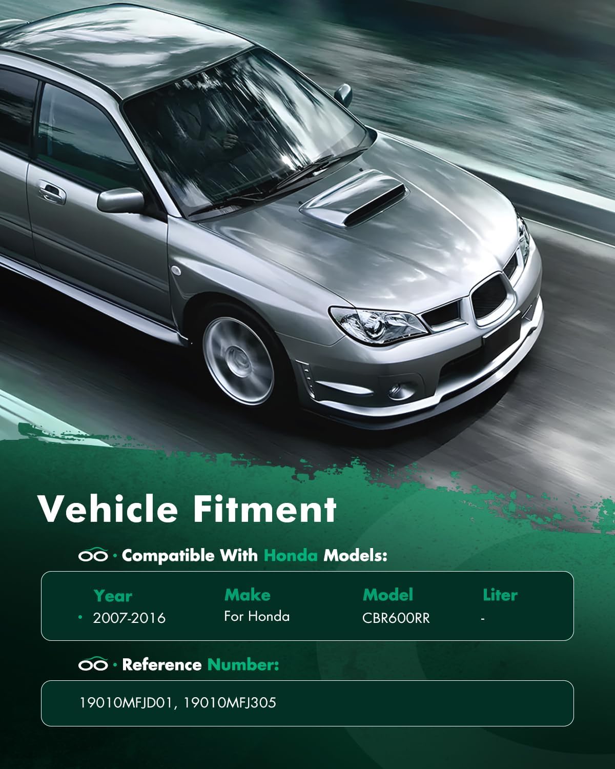 SCITOO Engine Motorcycle Radiator Assembly for 2007-2016 for Honda for CBR600RR Replace 19010MFJD01,19010MFJ305