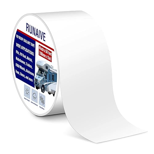 Cinta de techo para autocaravana cinta de 4 pulgadas x 50 pies cinta selladora para reparación de techo de cámper sellador de techo de remolque