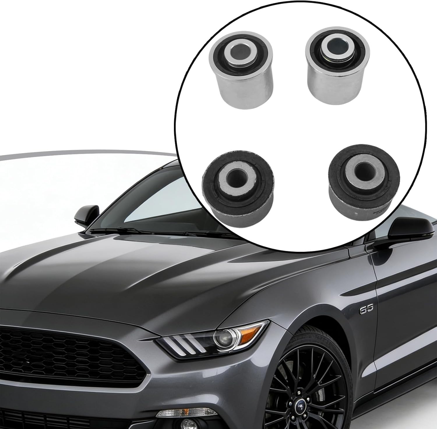 Rear Axle Knuckle Bushings Set Pair Fit for Ford Mustang 2015-2023,4PCS | Replacement for FR3Z5B758G FR3Z-5B758-B FR3Z-5B758-D FR3Z-5B758-J