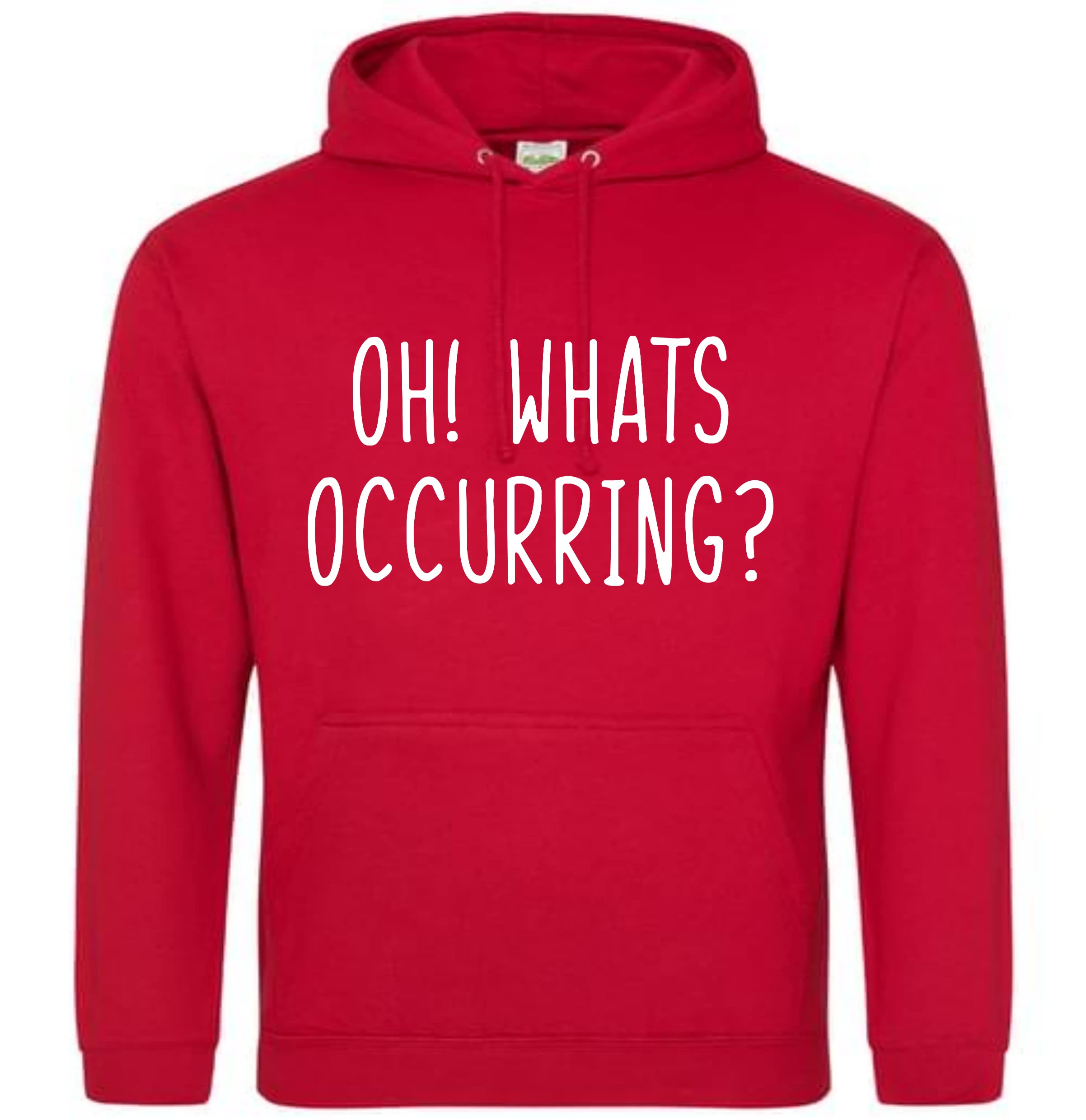 All About The Print oh whats occurring gavin and stacey nessa wales welsh Mens premium Funny HOODIE JUMPER SWEATER top novelty gift present dad husband boy Red