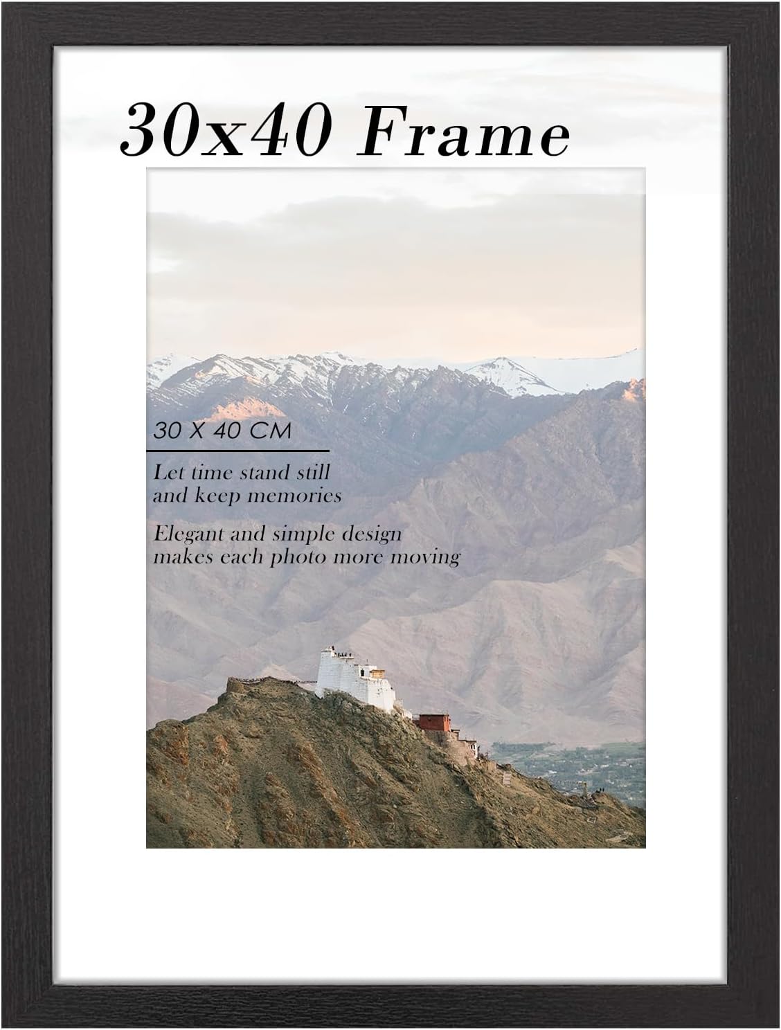 RUN HELIX Frame 30 x 40 cm (11.8x15.75inch), Wooden 30x40 Picture Frames with Mats Suitable for