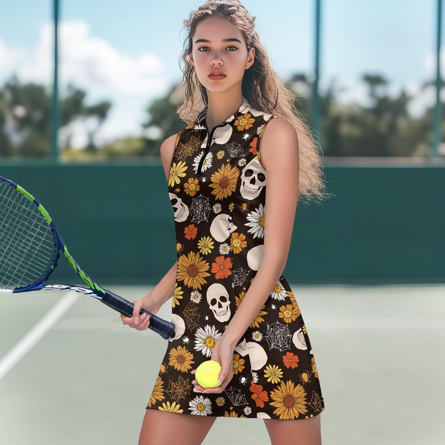 Women Athletic Dress Summer Tennis Workout Size XS-2XL Sport Dress 2 Piece Golf Outfits
