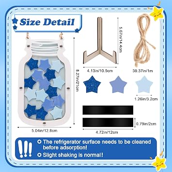 Reward Can, Anglecai Stars Reward Can for Classroom Magnetic Reward Star Can for Student Behavior Reward Can Management Tool Reward Can(Blue Style)