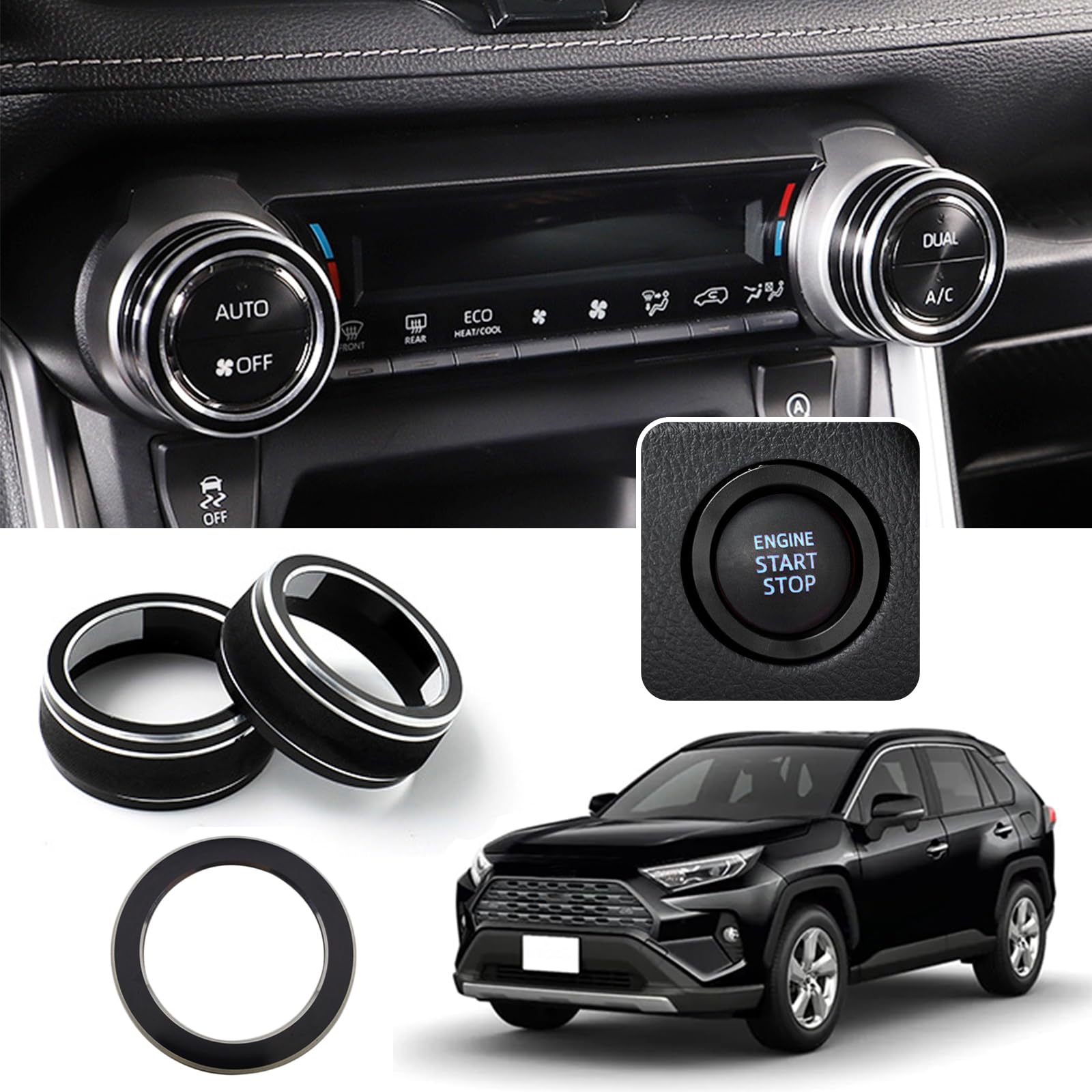 Amazon | Temiry rav4 50系 エアコンダイヤルカバー rav4 内装パーツ