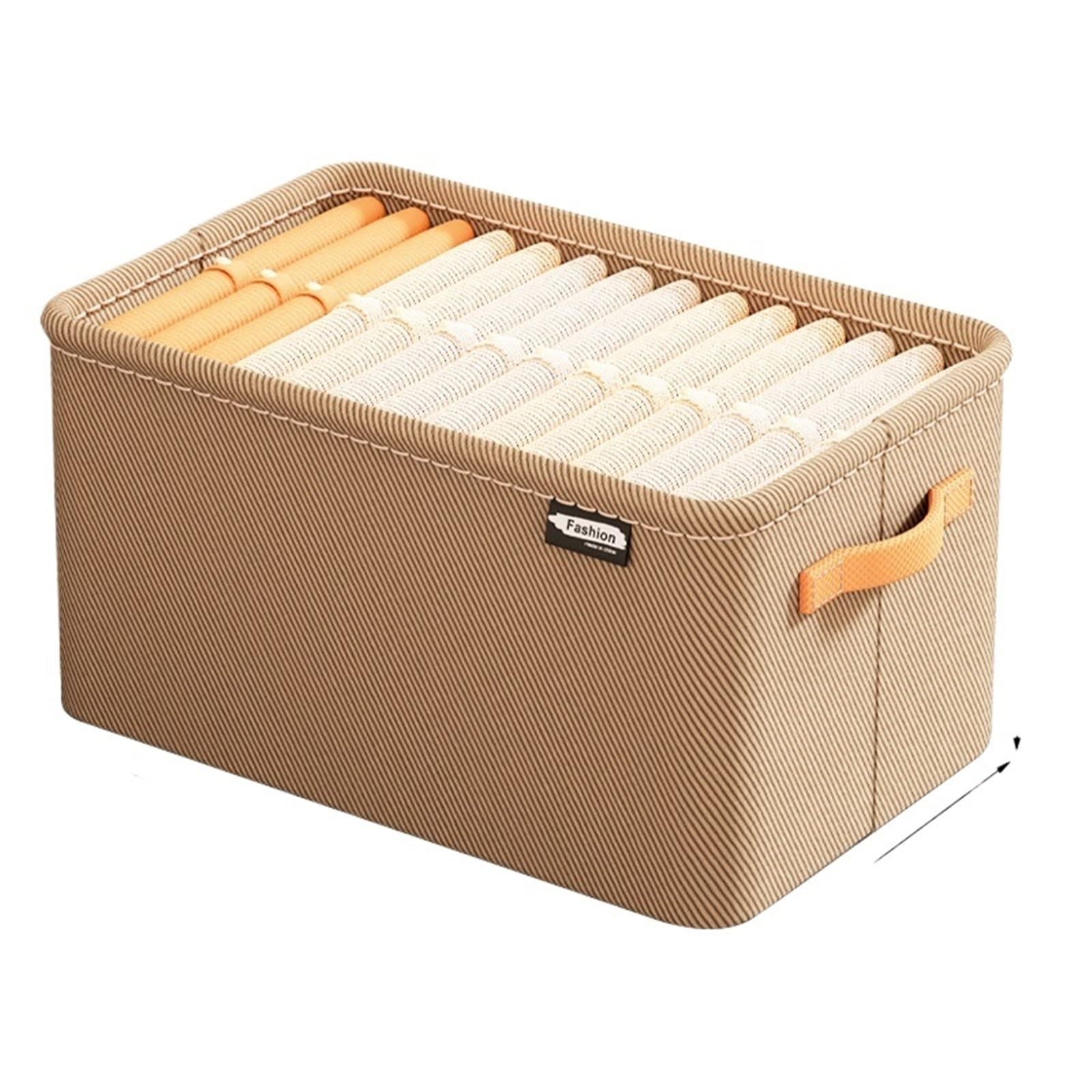 EWUHYFP Storage Boxes Foldable Storage Boxes For Underwear Collapsible Drawer Organizers For Wardrobe Closet Clothing(Khaki-XL 48x28x25,2 PC)