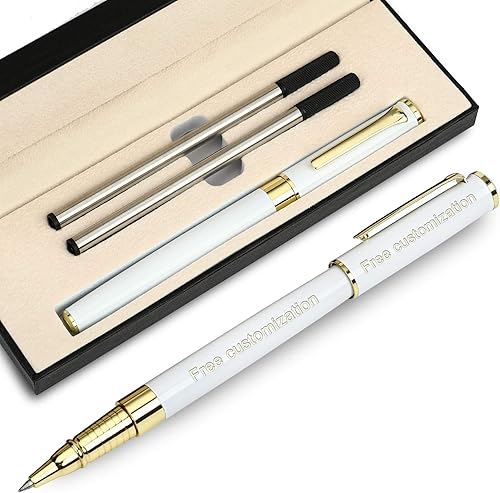 Bolígrafo de grabado gratis, bolígrafo personalizado, bolígrafo de bola, bolígrafo de recambio mediano, tinta negra, regalos personalizados para