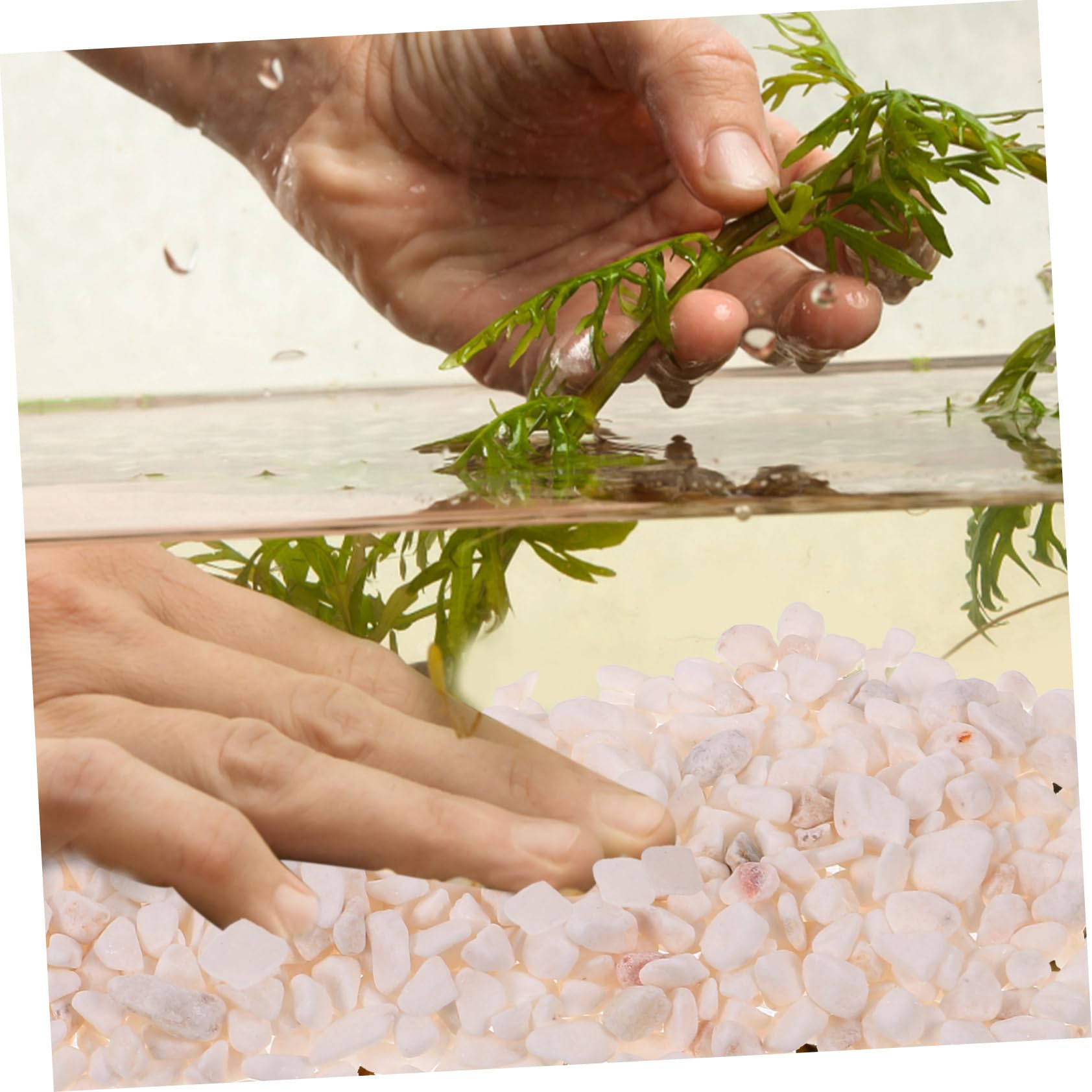 Mipcase Aquarium Decor Sand Rocks for Fish Tank Garden Vase Fillers Freshwater/Saltwater Safe