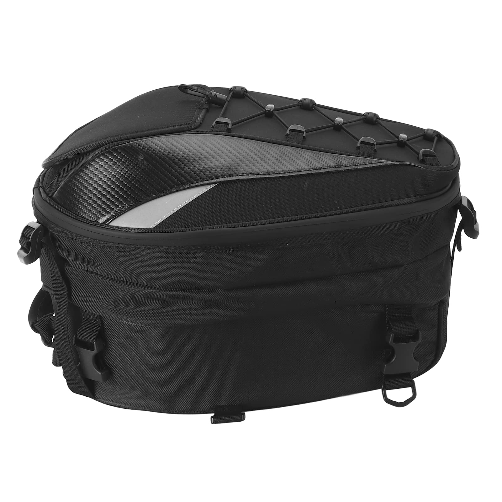 Bolsa de Asiento Trasero para Motocicleta, Gran Capacidad, Bolsa Trasera Universal Impermeable con Respaldo Transpirable, se Convierte en Mochila para Almacenamiento del Conductor,