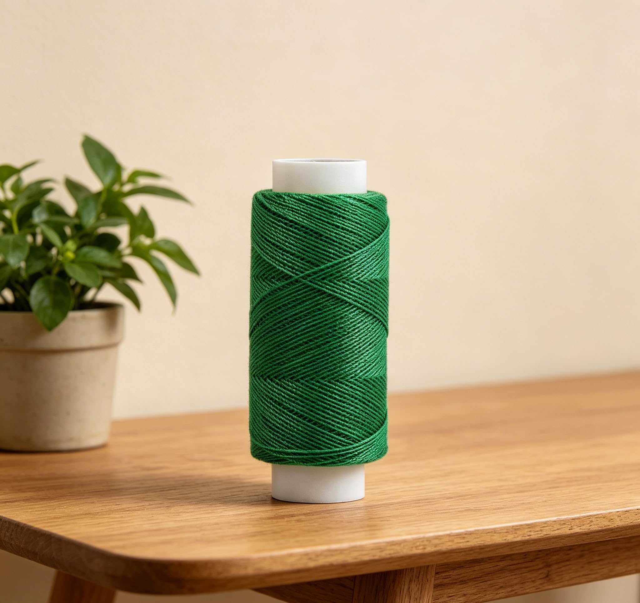 1 hilo de coser extrafuerte de poliéster, con hilo de coser para manualidades de cuero, color verde
