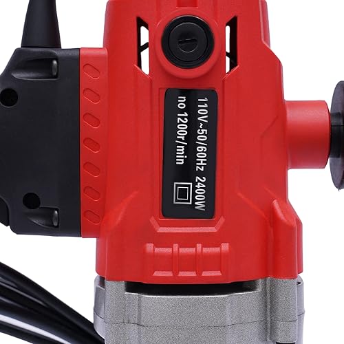 Miniatura 6 de Juego de mezcladores de taladro con mango de 2 palas, mezclador de cemento eléctrico de mano de 6 velocidades ajustables, mezclador de pintura de