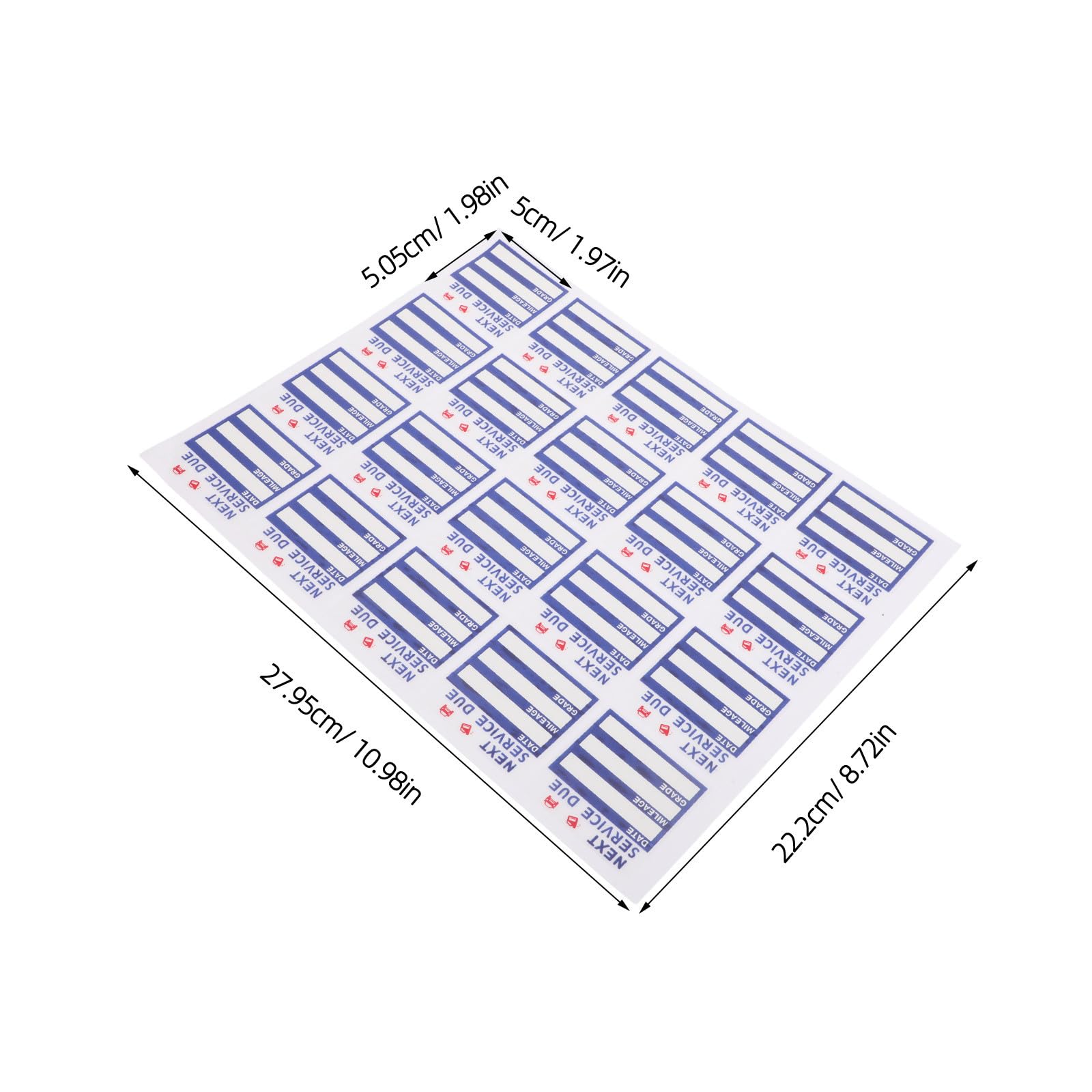 Levemolo Adesivi Promemoria Cambio Olio Auto 400 Pezzi Adesivi Rimovibili in Pet Impermeabili Layout Chiaro per Parabrezza e Manutenzione Veicoli