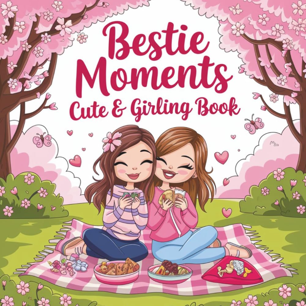 Bestie Moments Coloring Book: Cute & Girly Coloring Pages Celebrating Friendship, Fun, and Cozy Memories