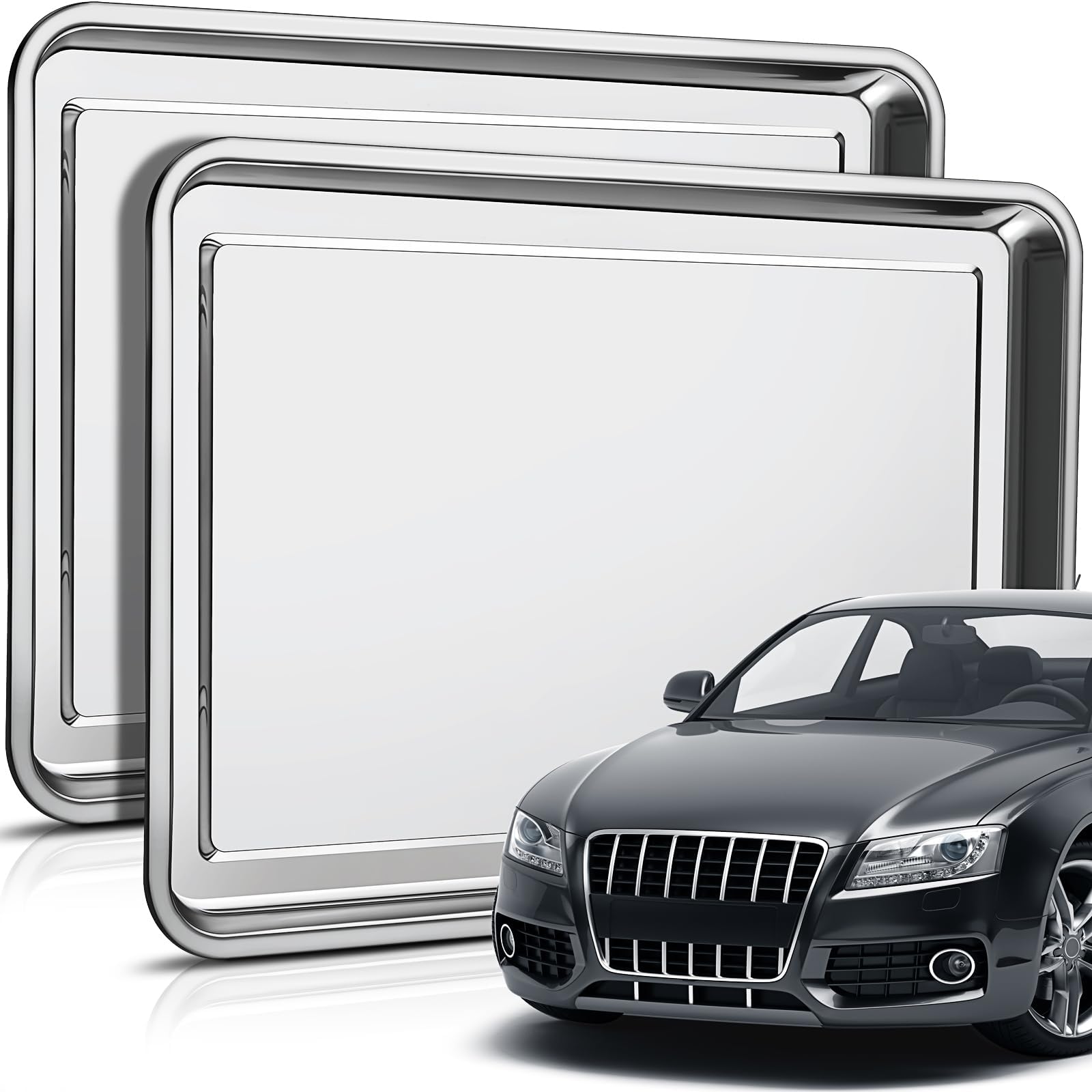 LUMAX LX1715 Silver 47" x 25" x 1/2" Galvanized Drip Pan