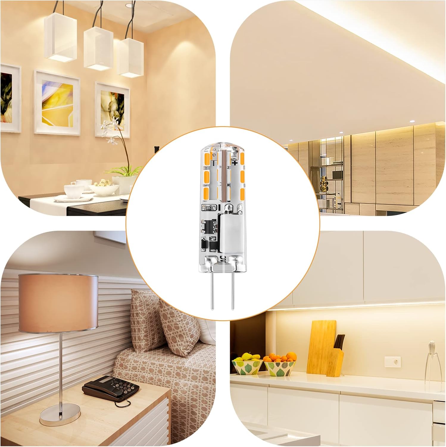 I-SHUNFA G4 LED Bulb 12V (Warm White 10pcs)